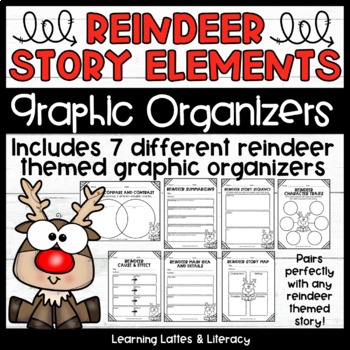 Preview of How to Catch a Reindeer Story Elements Graphic Organizers December Reading