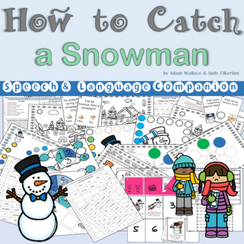 Preview of How to Catch a Snowman Speech and Language Companion
