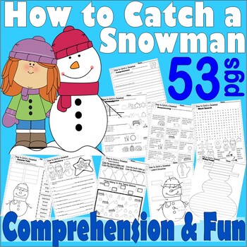 Preview of How to Catch a Snowman Winter Read Aloud Book Companion Reading Comprehension