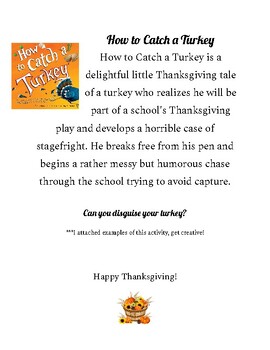 Preview of How to Catch a Turkey Activity for Thanksgiving