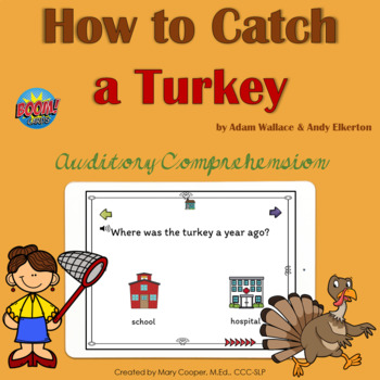 Preview of How to Catch a Turkey Auditory Comprehension BOOM Cards