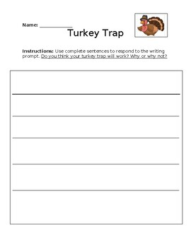 Preview of How to Catch a Turkey STEM Activity Part 3