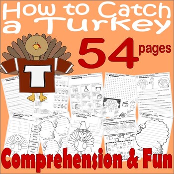 Preview of How to Catch a Turkey Thanksgiving Read Aloud Book Study Companion Comprehension