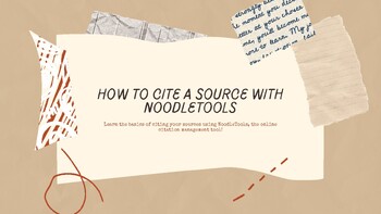 Preview of How to Cite A Source Using Noodletools