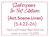 How to Cite Shakespeare Poster