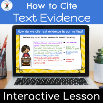 Preview of How to Cite Text Evidence in Informational Writing