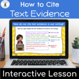How to Cite Text Evidence in Informational Writing