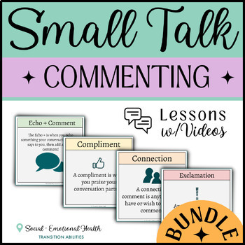 Preview of How to Comment BUNDLE | Social Conversations | Small Talk Skills | Autism