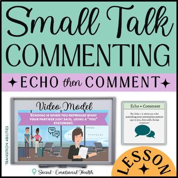Preview of How to Comment by ECHOING | Autism | Conversation Skills with Neurotypicals