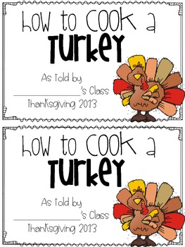 Preview of How to Cook a Turkey Class Book