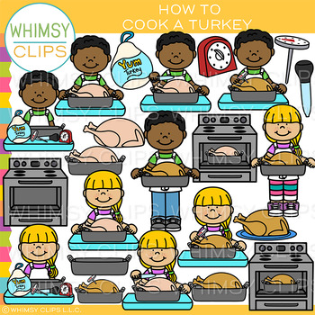 Preview of How to Cook a Turkey for Thanksgiving Clip Art - Thanksgiving Sequencing