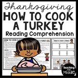 How to Cook a Turkey Reading Comprehension and Sequencing 