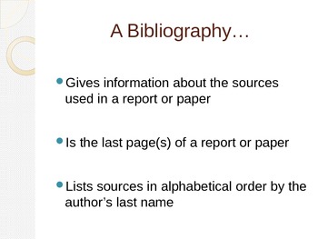 Preview of How to Create a Bibliography