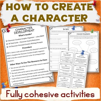 How to Create a Fictional Character, Graphic Organizer, Creative ...