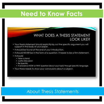 thesis statement powerpoint middle school