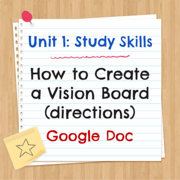 Preview of How to Create a Vision Board (directions) - Google Doc