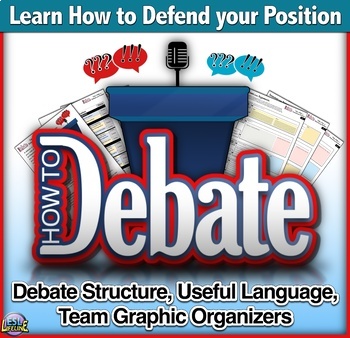 Preview of How to Debate Graphic Organizers, Worksheets, PowerPoint for Debate Practice