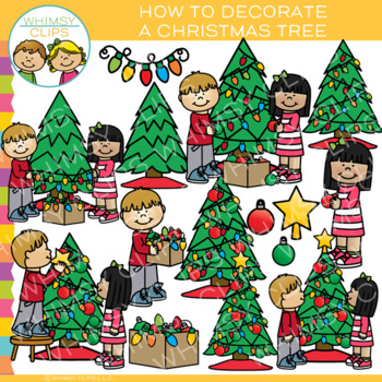 Preview of How to Decorate a Tree at Christmas Clip Art | Sequencing