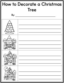 How to Decorate a Christmas Tree Craft and Writing | Christmas Sequencing