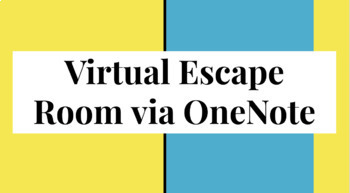 Preview of How to Design a Virtual Escape Room via OneNote