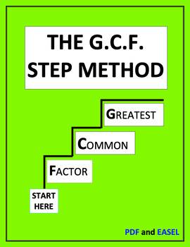 Preview of How to Determine the Greatest Common Factor, (G.C.F.)