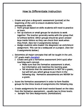 Preview of How to Differentiate Instruction