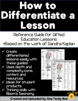 Preview of How to Differentiate a Lesson Reference Guide