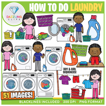 doing laundry clipart