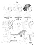 How to Draw 4 hair styles