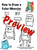 How to Draw A Color Monster Drawing Guide