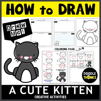 Preview of How to Draw A Kitten | Directed Drawing