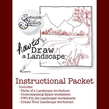 Preview of How to Draw: A Landscape, Instructional Packet for Distant Learning