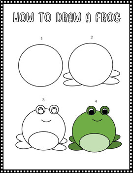 How to Draw Animals, Activity 4 Step, Coloring Pages, Printables