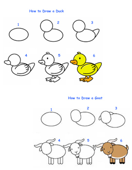 How to Draw Animals Version 2 by Amy's School Shop | TPT