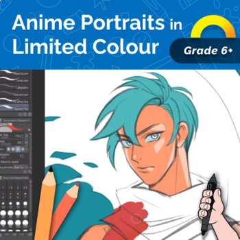 Preview of How to Draw Anime Portraits Using Limited Colour - Video Art Project