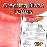How to Draw Block Letters Elementary Art Handout