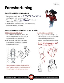 Figure Drawing Resources, Winged Canvas