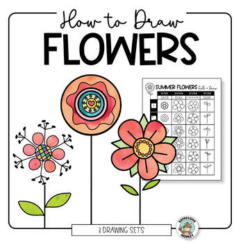 Preview of How to Draw Flowers • Roll A Flower • Spring Art Project • Fun Art Sub Lesson