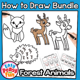 How to Draw Forest Animals Bundle | Fall Woodland Animals 
