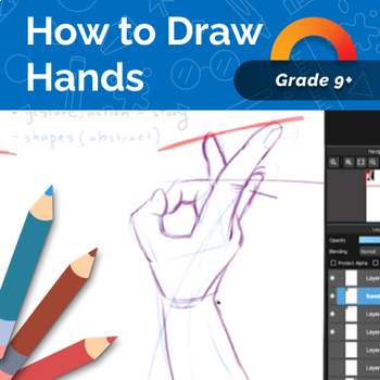 How to Draw HANDS - Figure Drawing Video Art Project by Winged Canvas