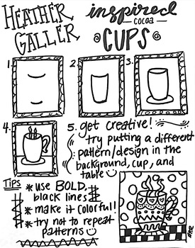 Preview of How to Draw Heather Galler Inspired Hot Cocoa Cups!