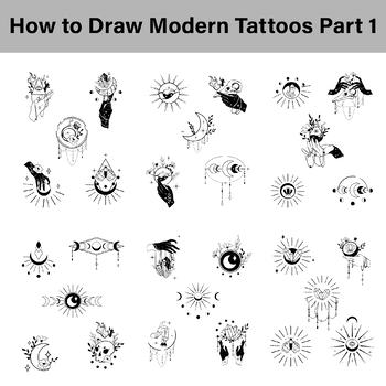 How to Draw Modern Tattoos Part 1 by Michael M Porter | TPT