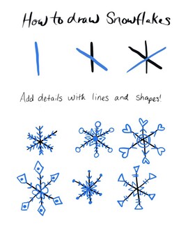 How to Draw Snowflakes by Katie Nichols | Teachers Pay Teachers