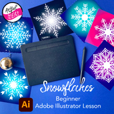 How to Draw Snowflakes on Adobe Illustrator Beginner Activity