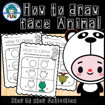 Preview of Face How to Draw Step by Step Activities Worksheets for Preschool