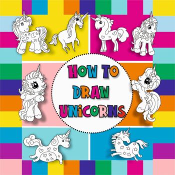 Black and white coloring pages of unicorns for kids on Craiyon