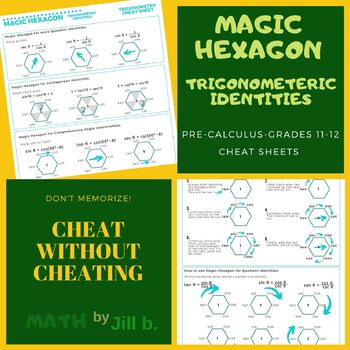 Preview of How to Draw & Use the Magic Hexagon of Trigonometric Identities Pre-Calc Handout