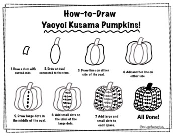 How to draw a Yayoi Kusama inspired dot Pumpkin 