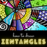 How to Draw Zentangles (Zendoodles) - Art Project and Pres