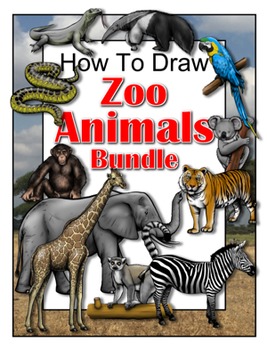 How to Draw Zoo Animals Bundle by Drawing with John | TPT